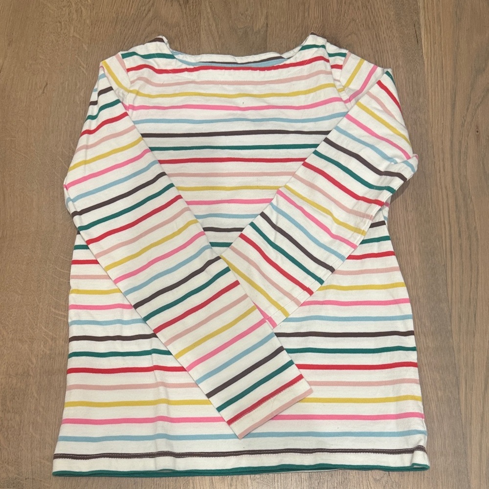 Mini Boden Colorful Striped Long Sleeve Tee